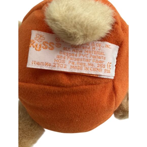 Russ Plush Stuffed Animal Halloween Jack O Lantern Bear Treats 6 Inches Tall - Picture 8 of 9